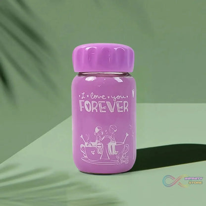 Outdoor Sport Glass Water Bottle (340 ML / 1 Pc / Mix Design) - infinityexculsivestore.com