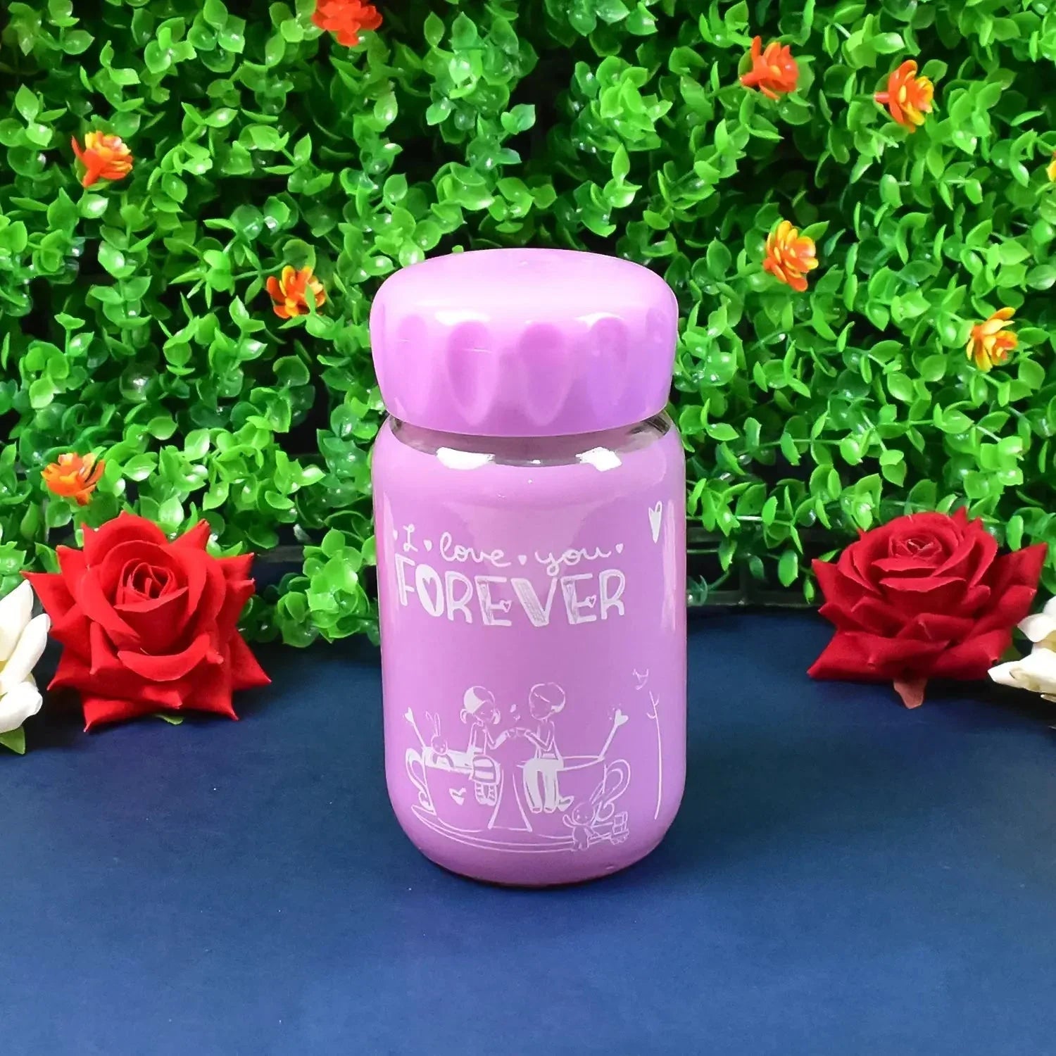 Outdoor Sport Glass Water Bottle (340 ML / 1 Pc / Mix Design) - infinityexculsivestore.com