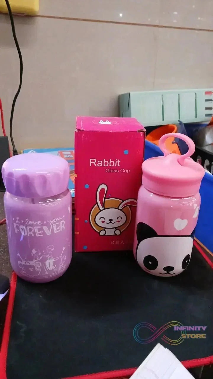 Outdoor Sport Glass Water Bottle (340 ML / 1 Pc / Mix Design) - infinityexculsivestore.com