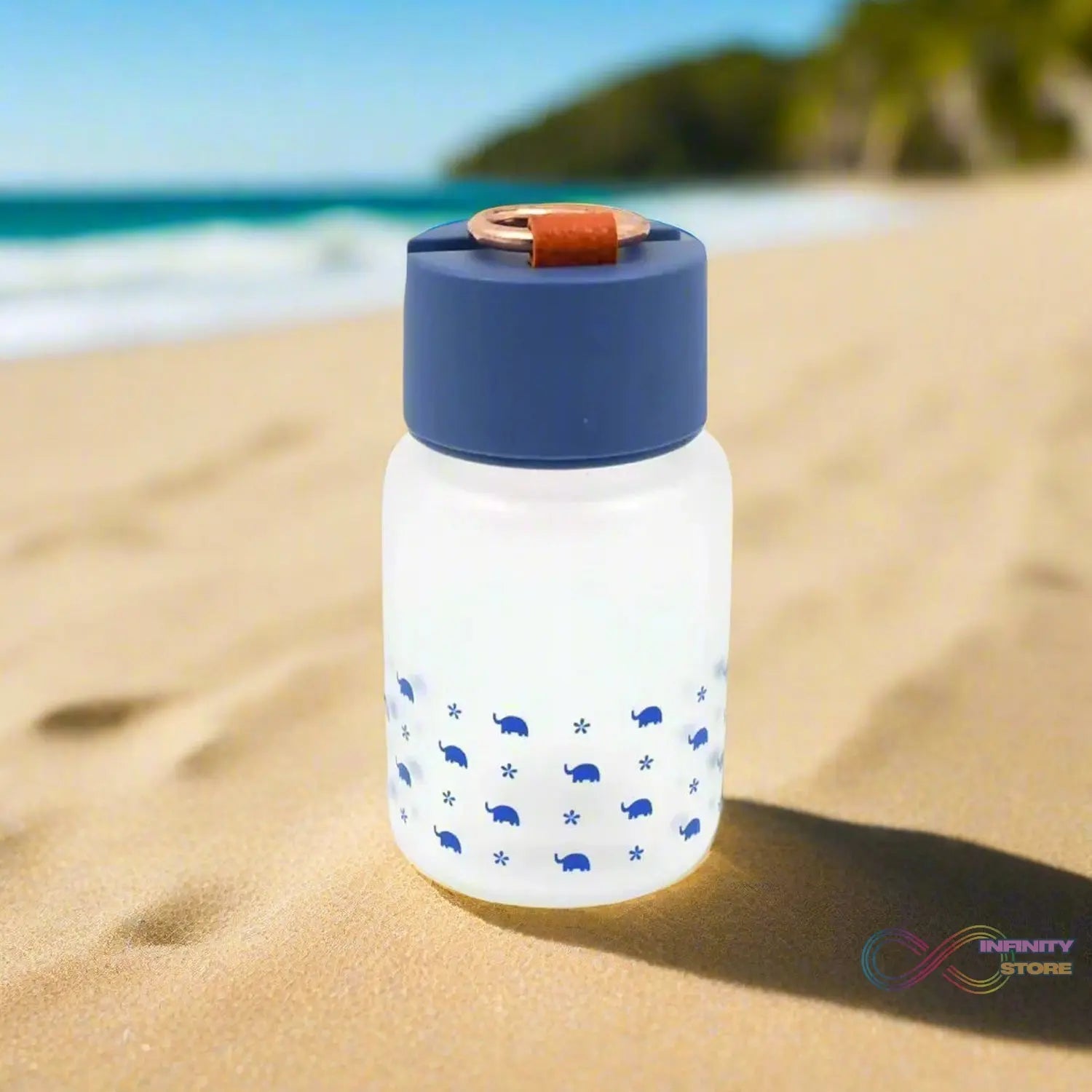 Outdoor Sport Glass water bottle (300 ML Approx / Mix Color / Design) - infinityexculsivestore.com