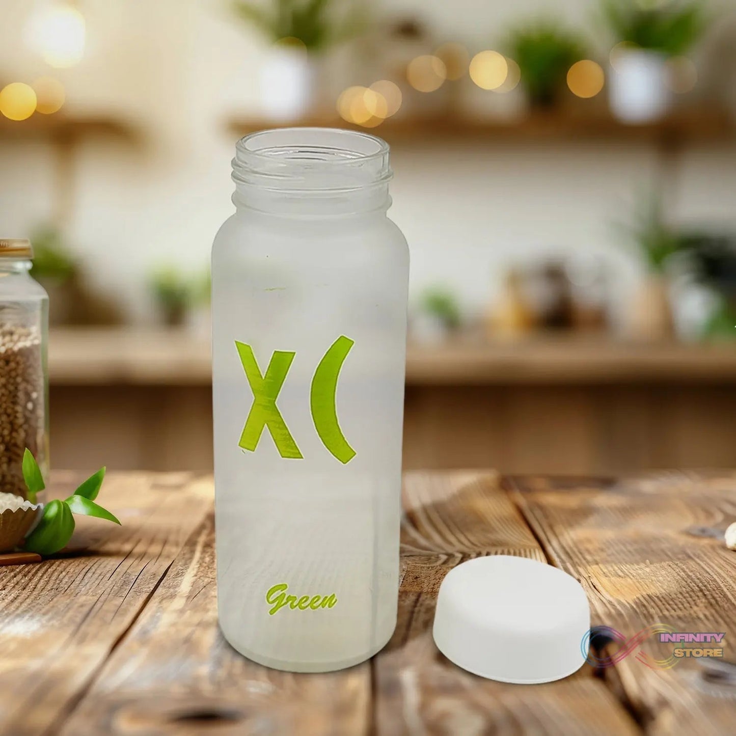 Outdoor Sport Glass water bottle (450 ML Approx / Mix Color / Design) - infinityexculsivestore.com