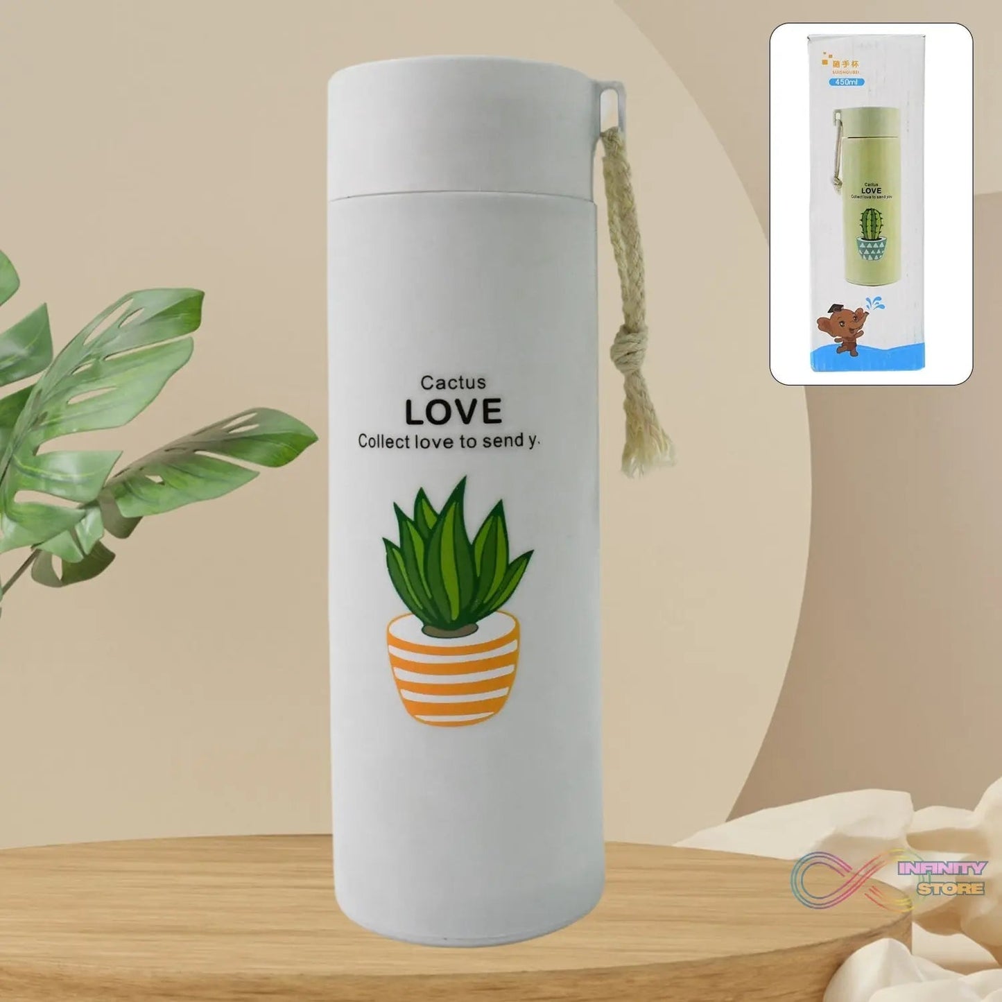Outdoor sport Glass water bottle leakproof (450 ML) - infinityexculsivestore.com