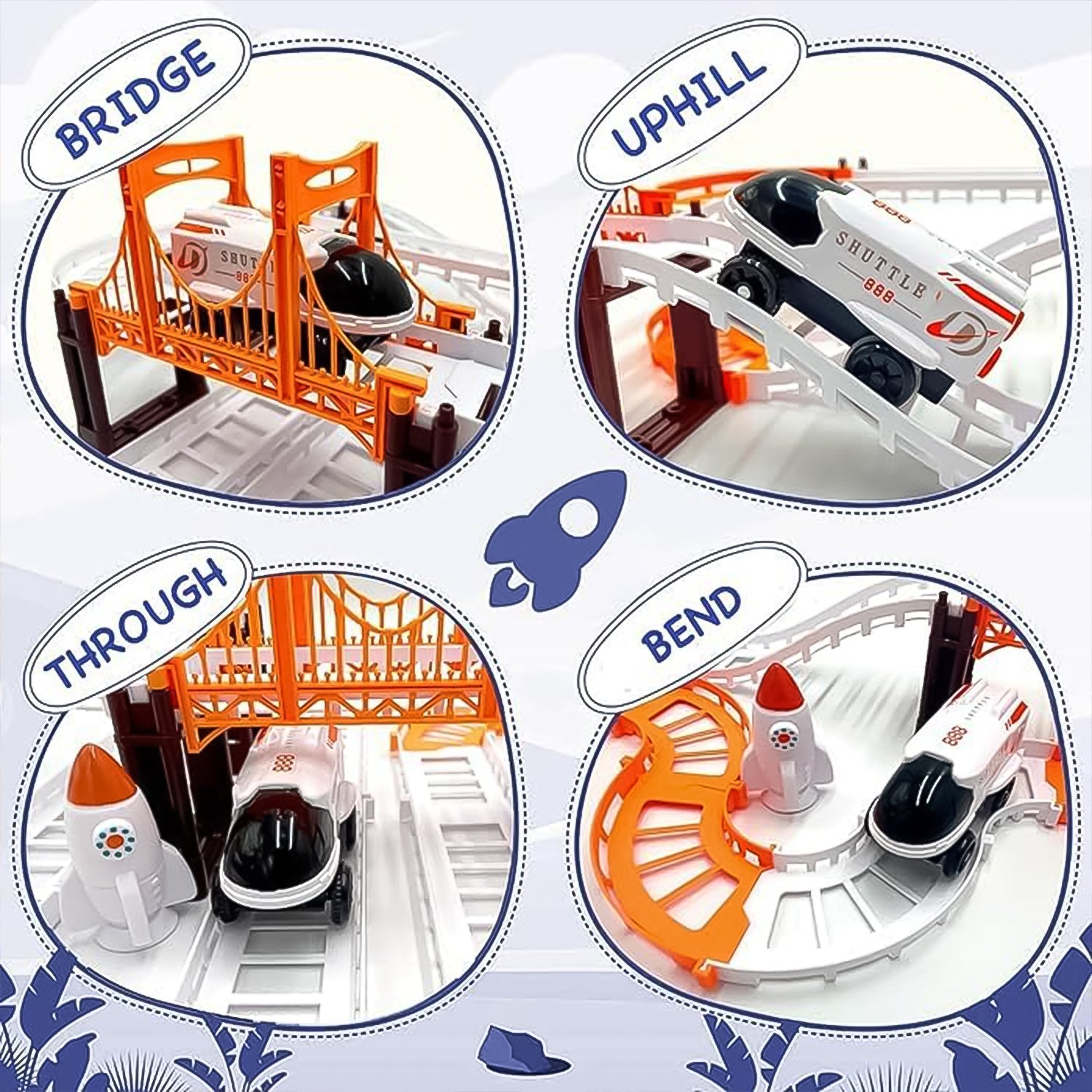 Outer Space Race Track Set for Kids Toys (1 Set) - infinityexculsivestore.com