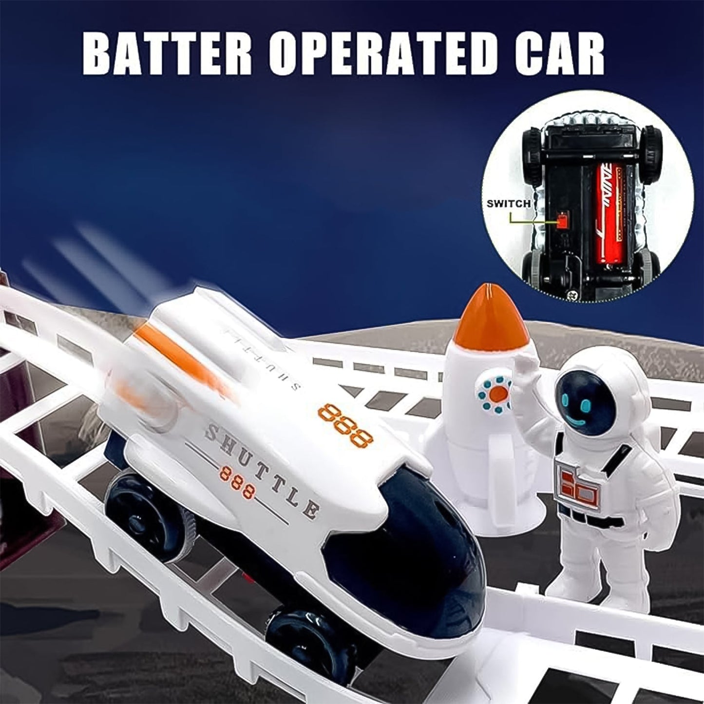 Outer Space Race Track Set for Kids Toys (1 Set) - infinityexculsivestore.com