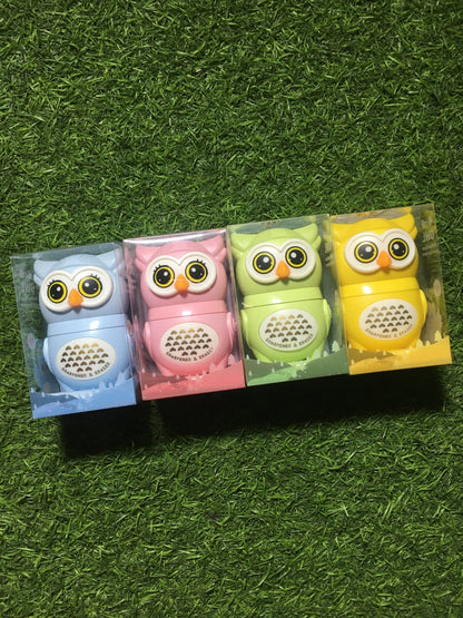 Owl Theme Pencil Sharpner and Eraser 2 in 1 Combo For Kids (Blue) - infinityexculsivestore.com
