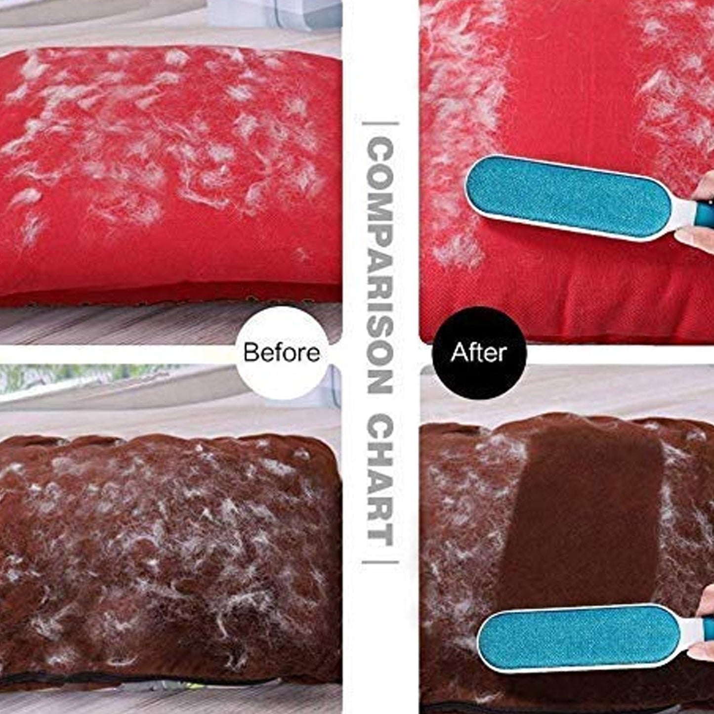 PET HAIR REMOVER MULTI - PURPOSE DOUBLE SIDED SELF - CLEANING AND REUSABLE PET FUR REMOVER - infinityexculsivestore.com