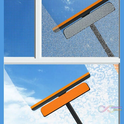 Plastic glass wiper with ergonomic handle