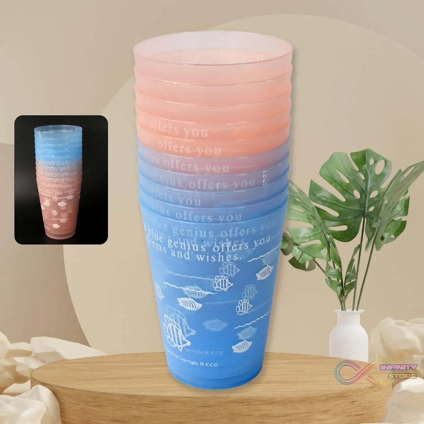 PLASTIC LIGHTWEIGHT GLASS REUSABLE DRINKING GLASS DISHWASHER SAFE BEVERAGE GLASSES FOR KITCHEN WATER GLASSES (10 Pc Set) - infinityexculsivestore.com