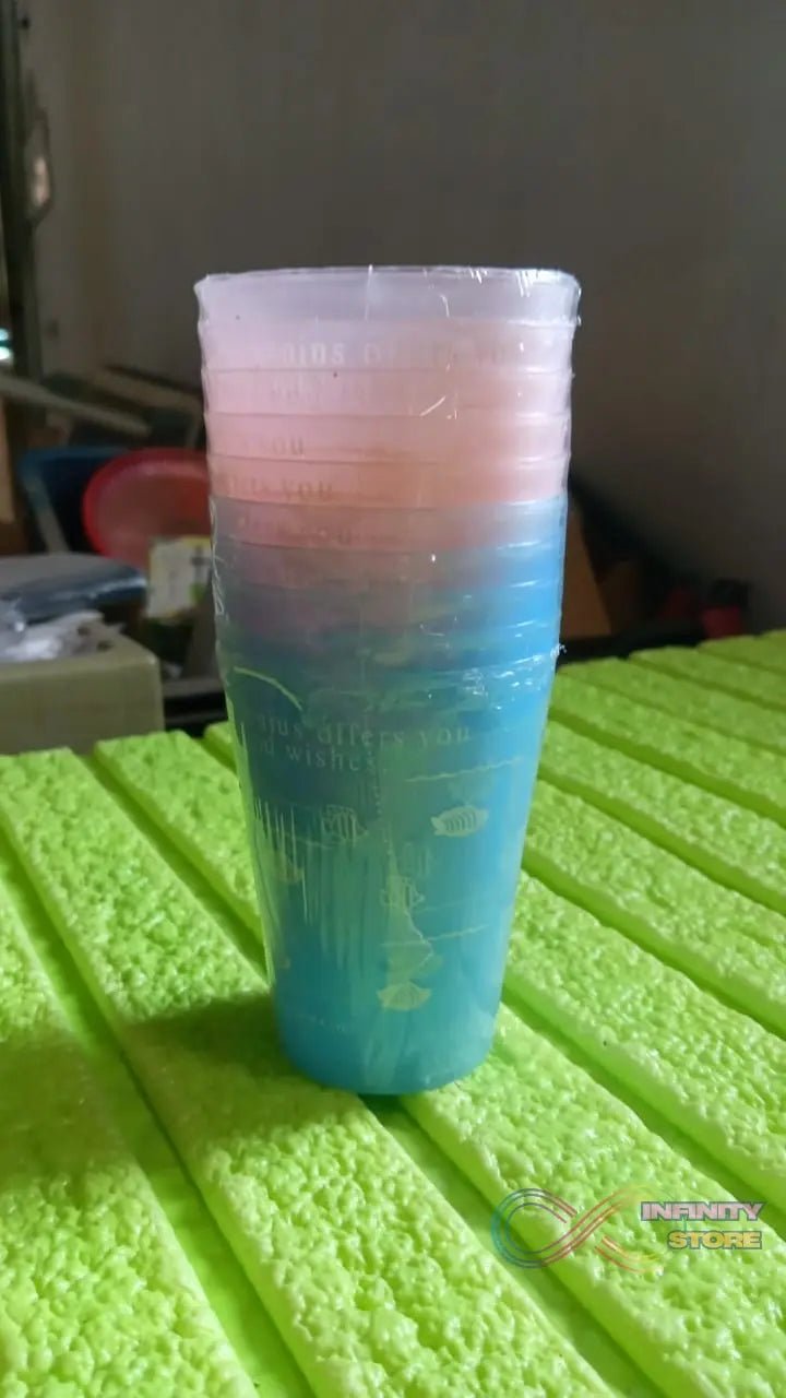 PLASTIC LIGHTWEIGHT GLASS REUSABLE DRINKING GLASS DISHWASHER SAFE BEVERAGE GLASSES FOR KITCHEN WATER GLASSES (10 Pc Set) - infinityexculsivestore.com