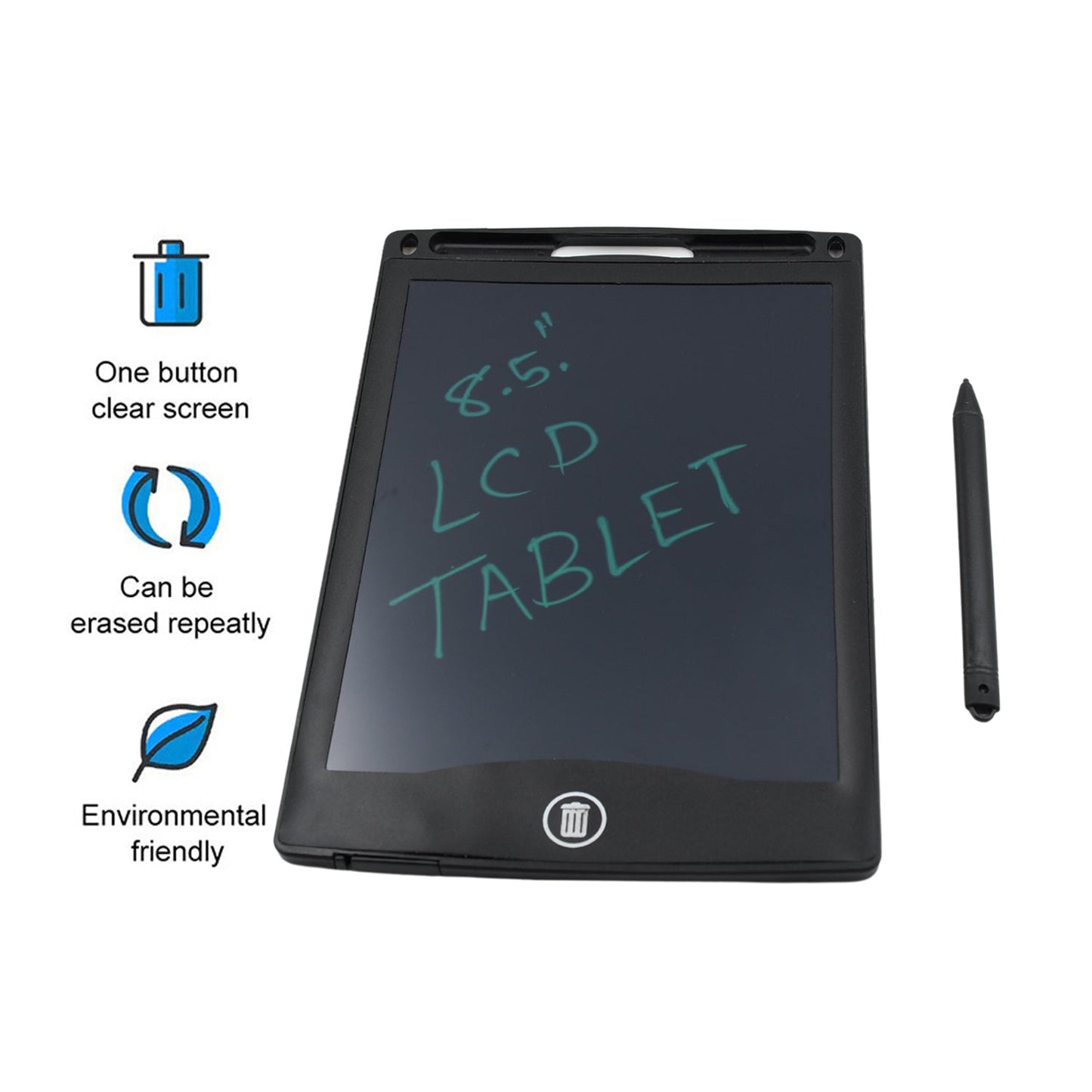PORTABLE LCD WRITING TABLET PAPERLESS MEMO DIGITAL TABLET PAD (8.5 inch) - infinityexculsivestore.com