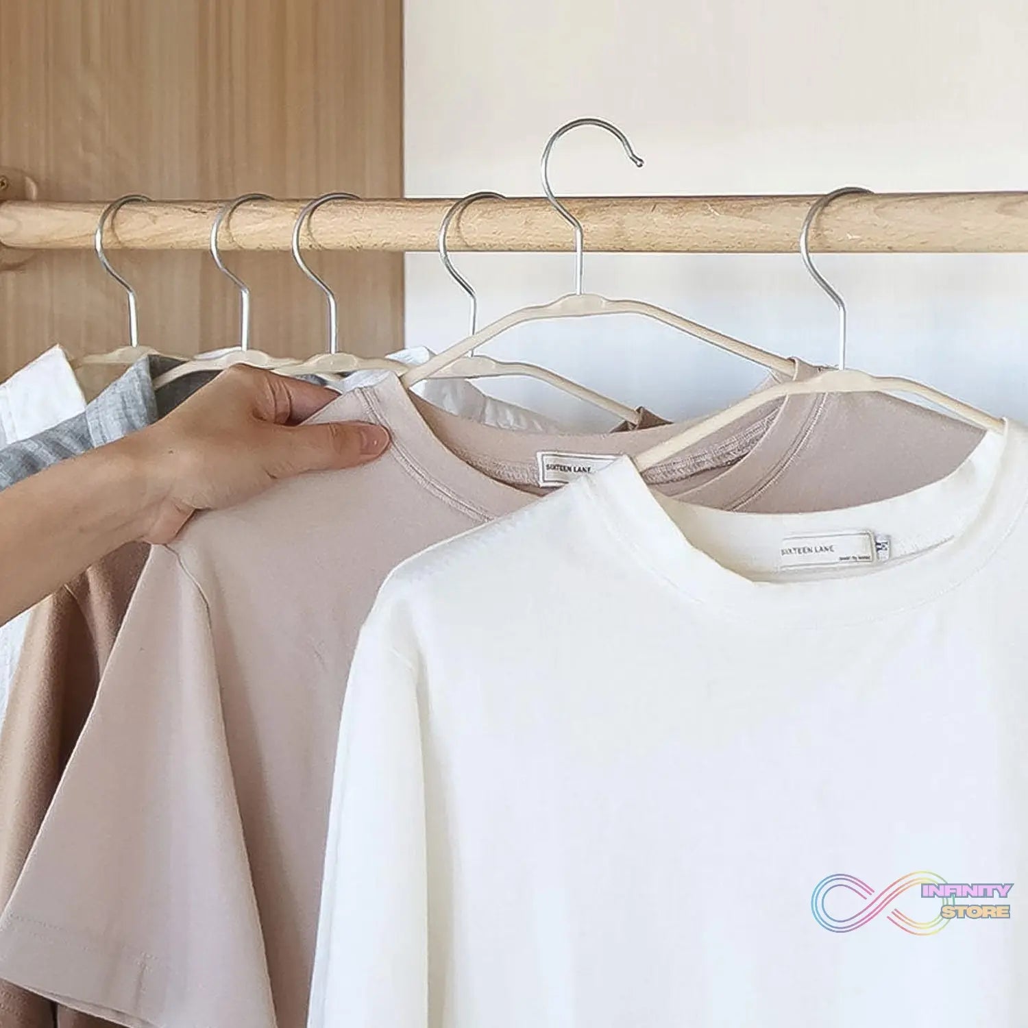 PP Cloth Hanger Set of 1 with Zinc Plated Steel Hook (1 Pc) - infinityexculsivestore.com