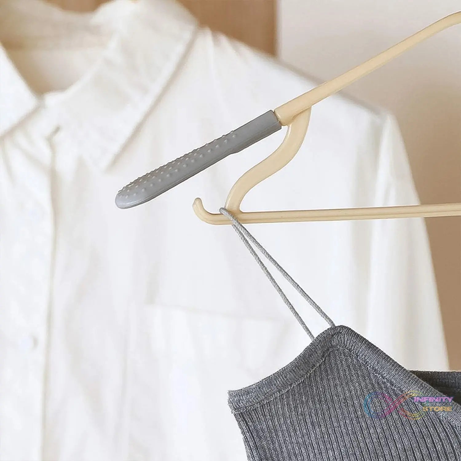 PP Cloth Hanger Set of 1 with Zinc Plated Steel Hook (1 Pc) - infinityexculsivestore.com