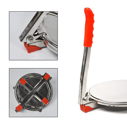 PURI PRESS MAKER - STAINLESS STEEL PURI MAKER PRESS MACHINE - ROTI CHAPATI PRESSER FOR HOME - KHAKHRA - PURI MAKER PRESS MACHINE WITH HANDLE, MANUAL PURI MAKER (MEDIUM) - infinityexculsivestore.com
