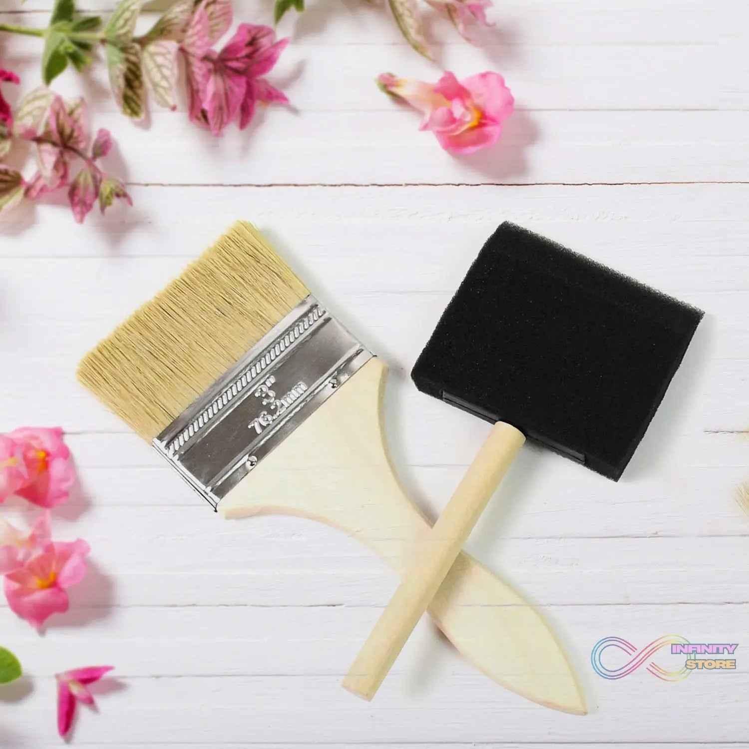 Paint Brush for Wall Painting & Foam Brush Painting Sponge Tool (4 Pcs Set) - infinityexculsivestore.com