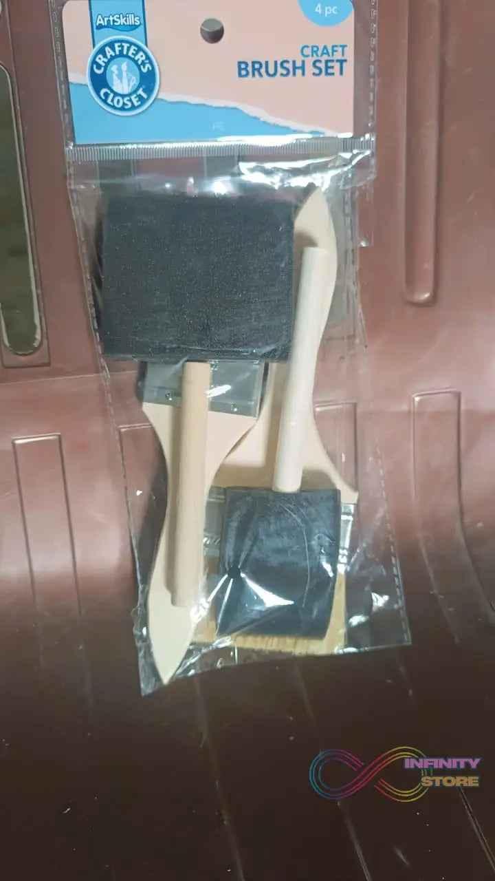 Paint Brush for Wall Painting & Foam Brush Painting Sponge Tool (4 Pcs Set) - infinityexculsivestore.com