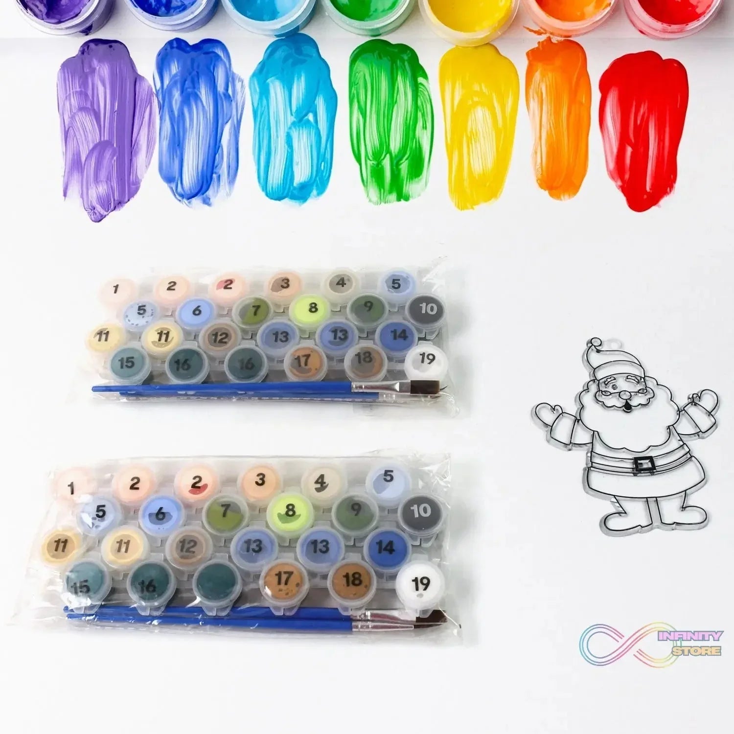 Paint by Number Kits 2 Set 19 Number Color, 6 paint brushes (2 Set) - infinityexculsivestore.com