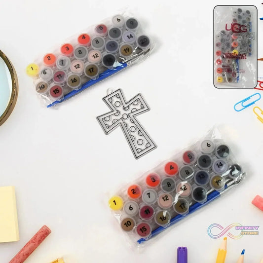 Paint by Number Kits 2 Set 20 Number Color, 6 paint brushes (2 Set) - infinityexculsivestore.com