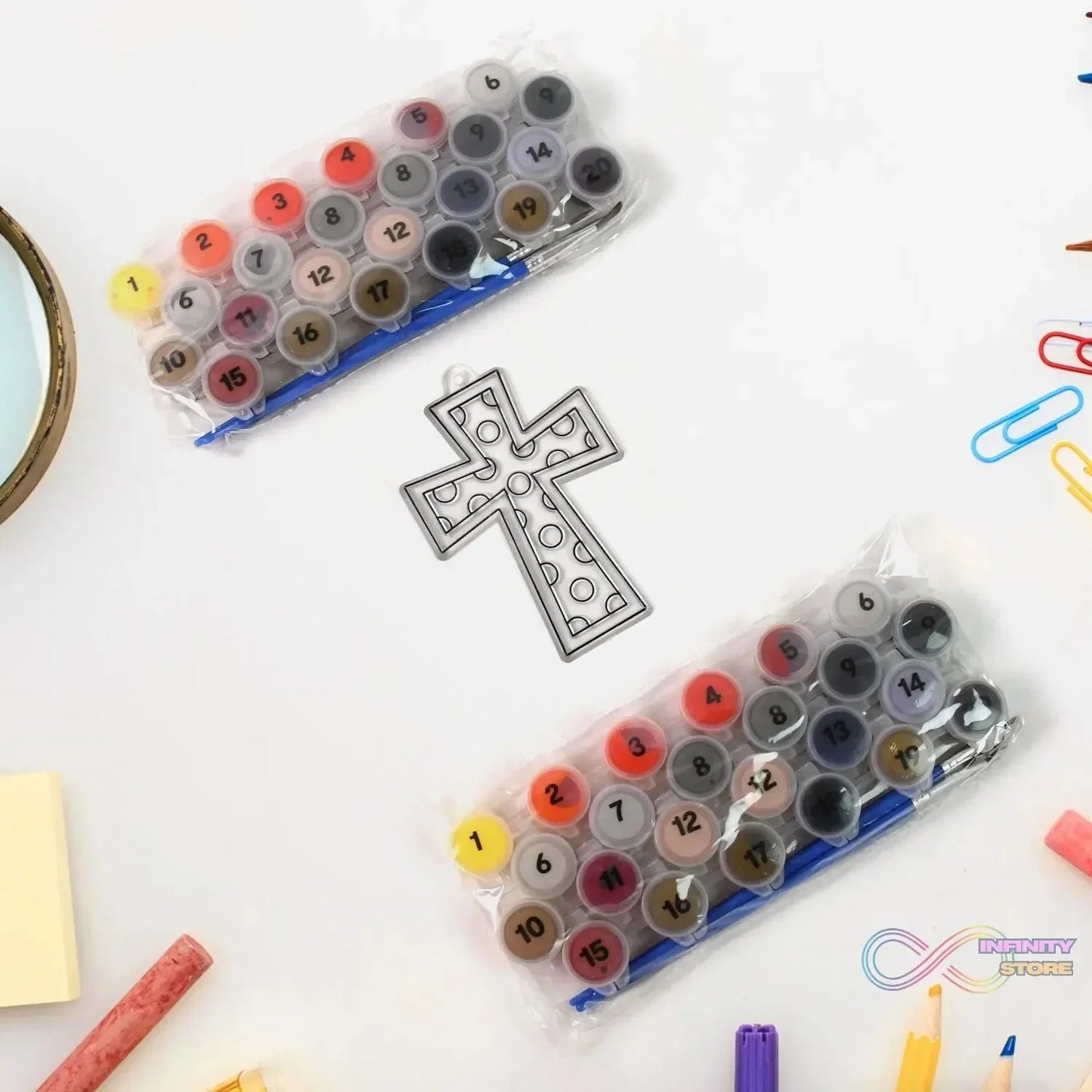 Paint by Number Kits 2 Set 20 Number Color, 6 paint brushes (2 Set) - infinityexculsivestore.com