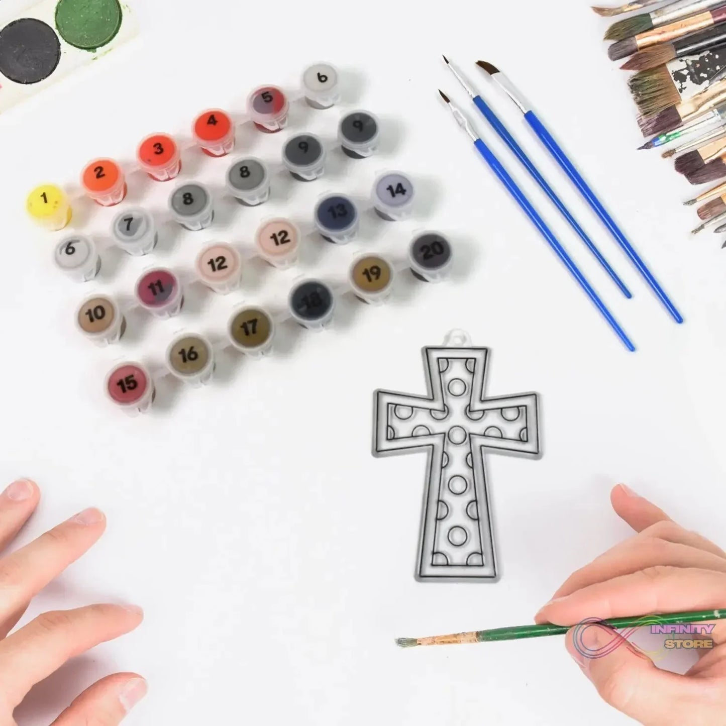 Paint by Number Kits 2 Set 20 Number Color, 6 paint brushes (2 Set) - infinityexculsivestore.com