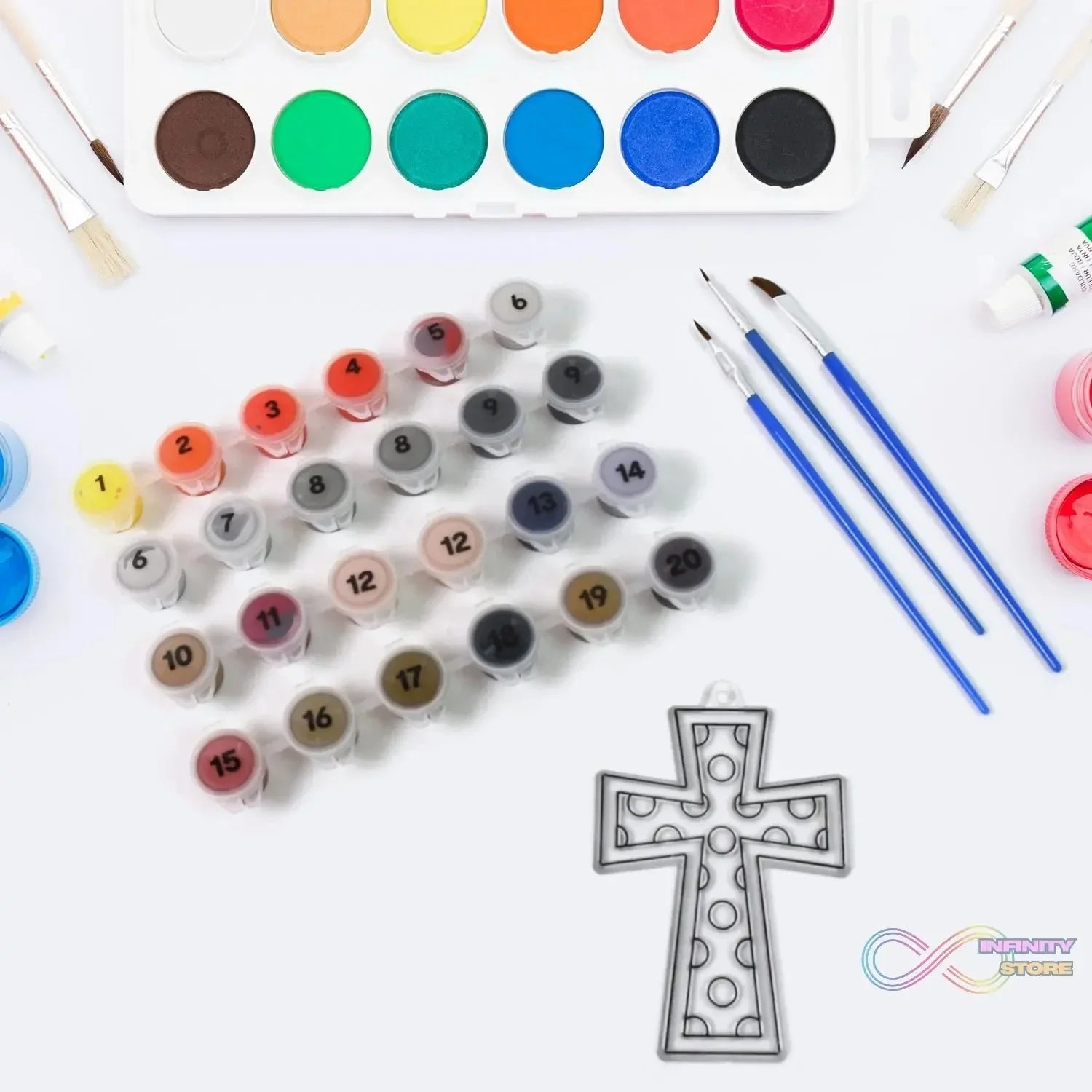 Paint by Number Kits 2 Set 20 Number Color, 6 paint brushes (2 Set) - infinityexculsivestore.com