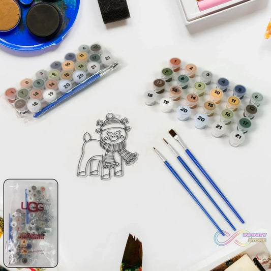 Paint by Number Kits 2 Set 21 Number Color, 6 paint brushes (2 Set) - infinityexculsivestore.com