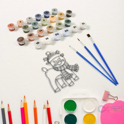 Paint by Number Kits 2 Set 21 Number Color, 6 paint brushes (2 Set) - infinityexculsivestore.com