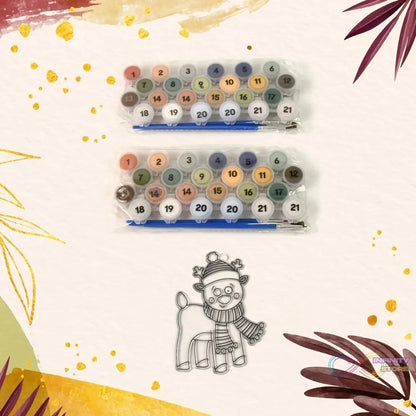 Paint by Number Kits 2 Set 21 Number Color, 6 paint brushes (2 Set) - infinityexculsivestore.com