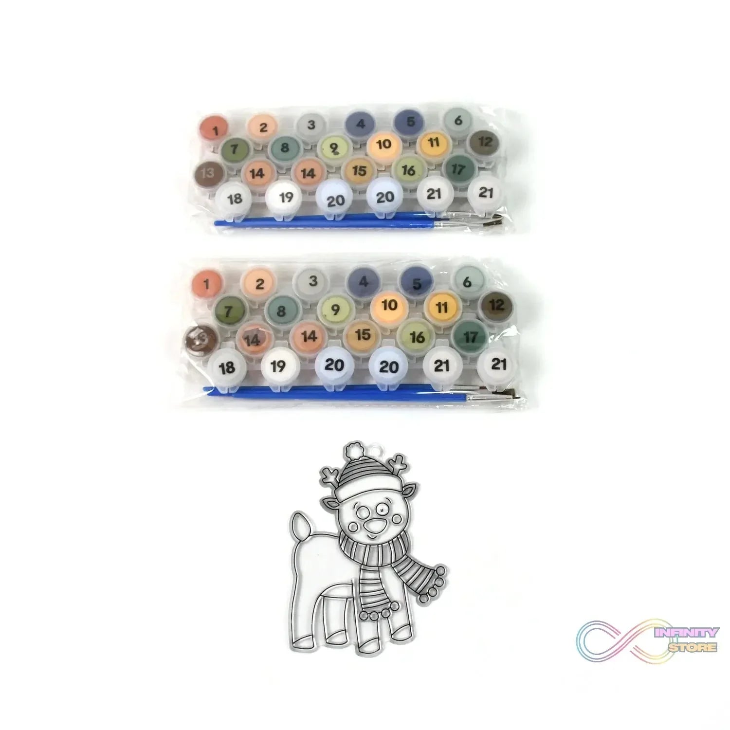 Paint by Number Kits 2 Set 21 Number Color, 6 paint brushes (2 Set) - infinityexculsivestore.com
