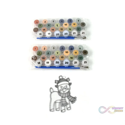 Paint by Number Kits 2 Set 21 Number Color, 6 paint brushes (2 Set) - infinityexculsivestore.com