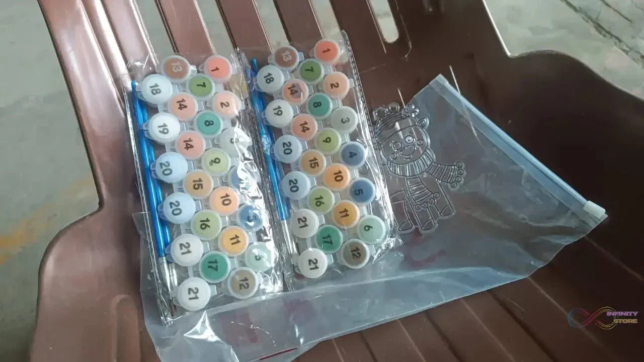 Paint by Number Kits 2 Set 21 Number Color, 6 paint brushes (2 Set) - infinityexculsivestore.com