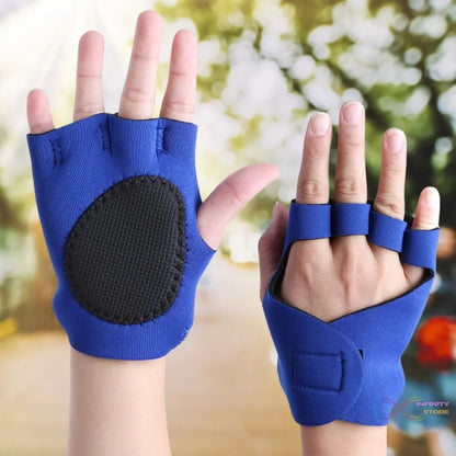 Palm Support Gloves Half Finger Gym Exercise Training Gloves Outdoor (1 Pair / / With Card Packing) - infinityexculsivestore.com
