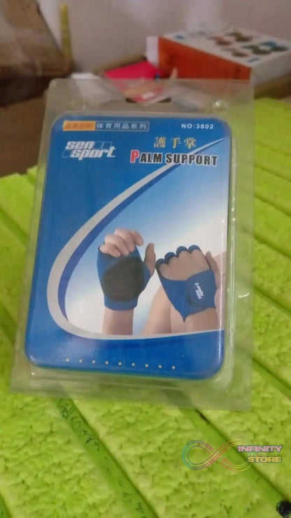 Palm Support Gloves Half Finger Gym Exercise Training Gloves Outdoor (1 Pair / / With Card Packing) - infinityexculsivestore.com