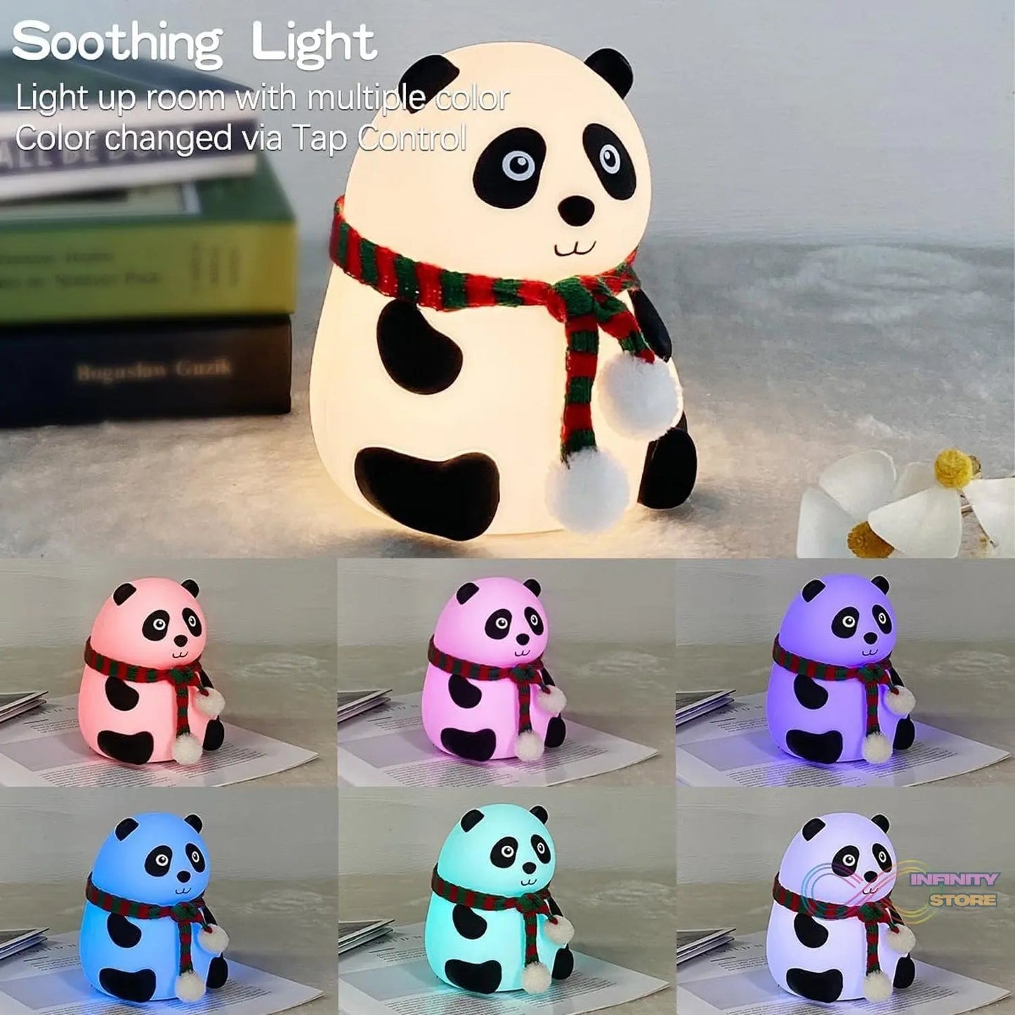 Panda 7 - Color LED Silicone Touch Lamp (1 Pc) - infinityexculsivestore.com