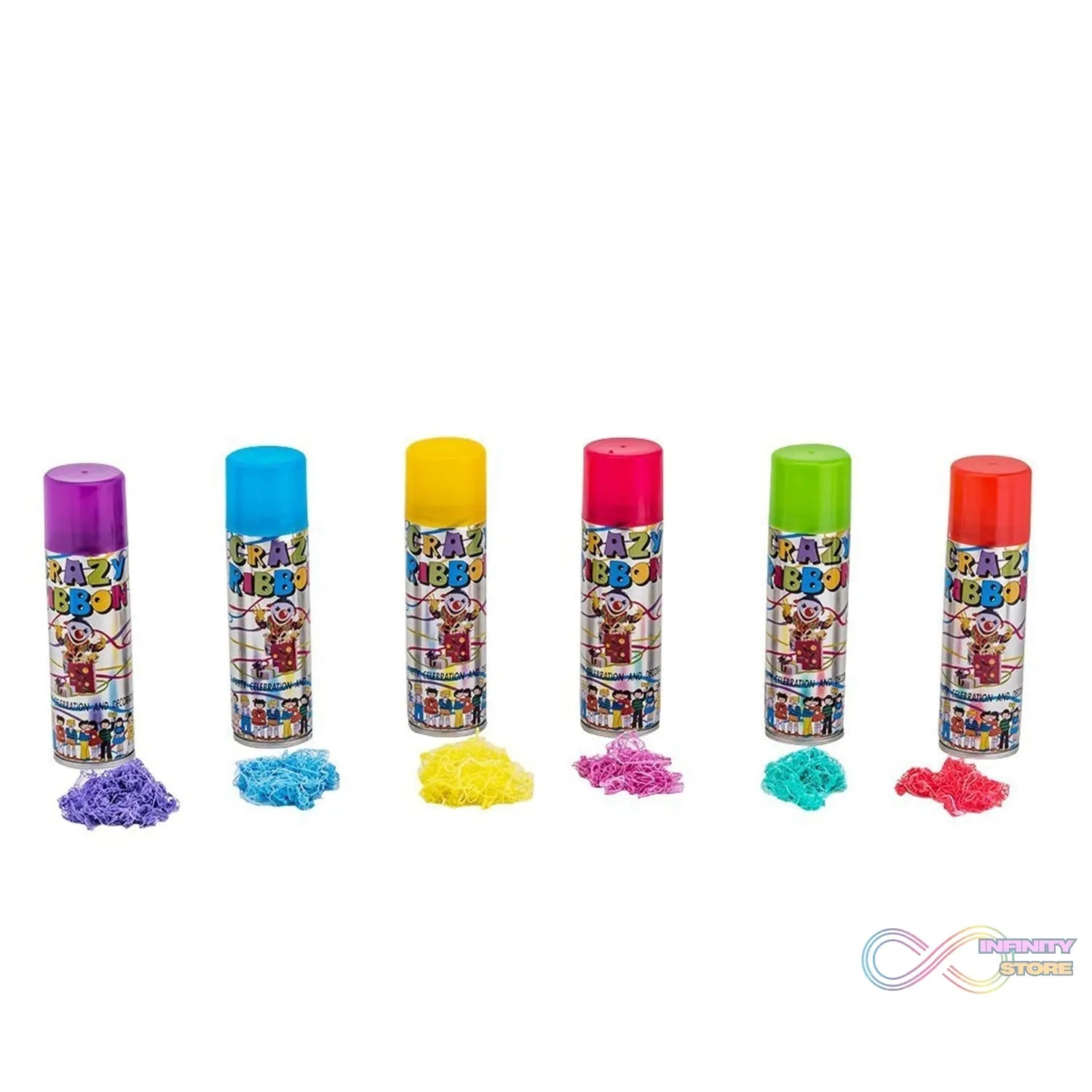 Easy-to-use party spray ribbon for kids and adults during events