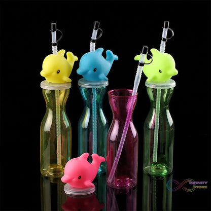 Party Props Birthday Return Gifts For Kids |Animal Shape Straw Sipper Bottle For Kids|Kids Return Gifts For Birthday|Straw Bottle For Kids Multicolor - infinityexculsivestore.com