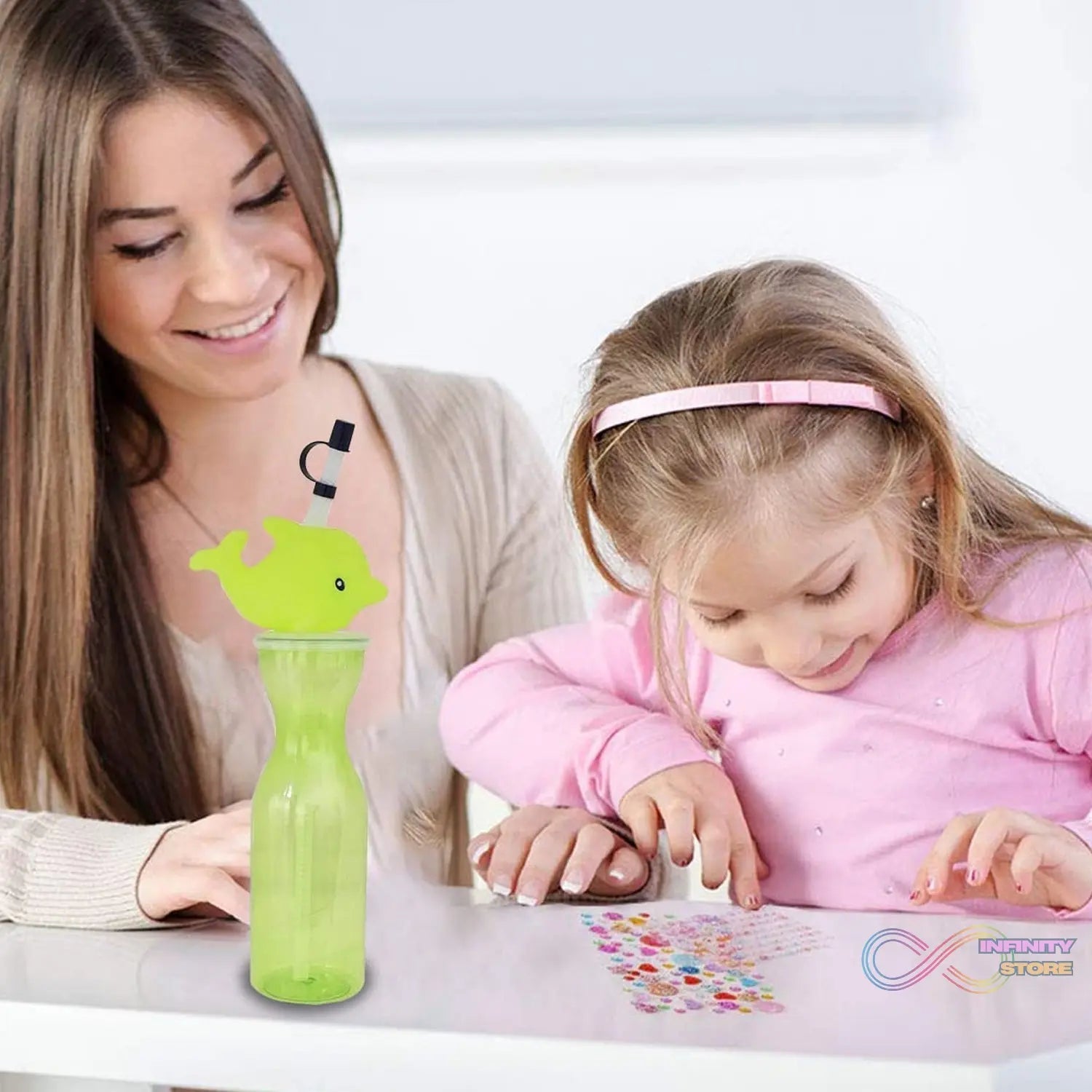 Party Props Birthday Return Gifts For Kids |Animal Shape Straw Sipper Bottle For Kids|Kids Return Gifts For Birthday|Straw Bottle For Kids Multicolor - infinityexculsivestore.com