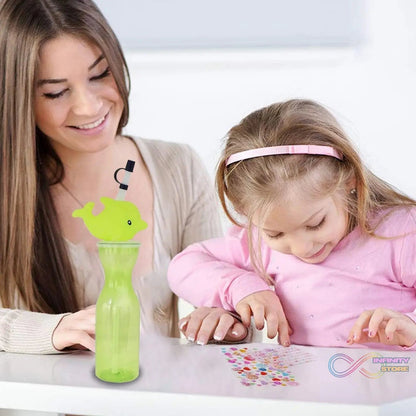 Party Props Birthday Return Gifts For Kids |Animal Shape Straw Sipper Bottle For Kids|Kids Return Gifts For Birthday|Straw Bottle For Kids Multicolor - infinityexculsivestore.com