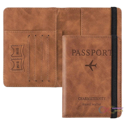 Passport Holder Cover PU Leather Travel Wallet case (1 Pc / 15×11 Cm) - infinityexculsivestore.com