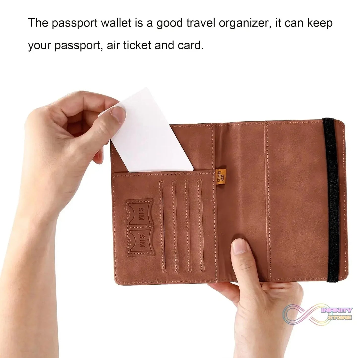 Passport Holder Cover PU Leather Travel Wallet case (1 Pc / 15×11 Cm) - infinityexculsivestore.com