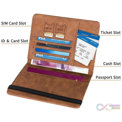 Passport Holder Cover PU Leather Travel Wallet case (1 Pc / 15×11 Cm) - infinityexculsivestore.com