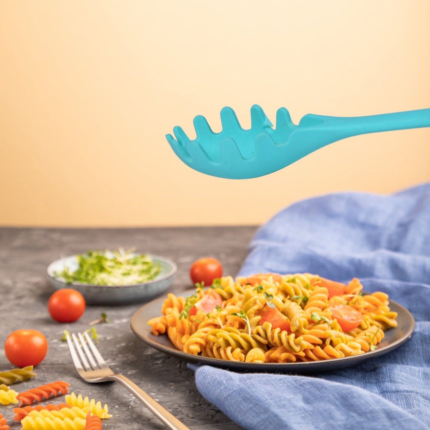 Pasta Fork Cutlery Food Grade Kitchen Non Slip Heat Resistant Spaghetti Spoon Best Kitchen Appliances (29cm) - infinityexculsivestore.com