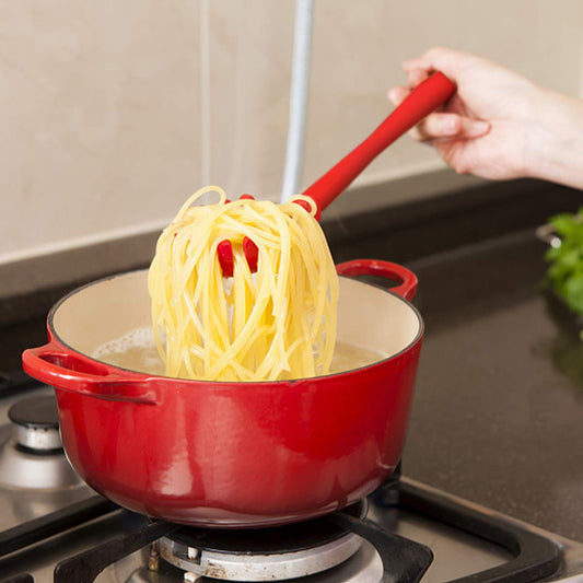 Pasta Fork Silicone Cookware Spaghetti Strainer Server Spoon no Hurt The Pot High Temperature Resistant Nonslip. - infinityexculsivestore.com
