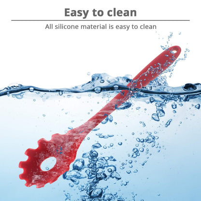 Pasta Fork Silicone Cookware Spaghetti Strainer Server Spoon no Hurt The Pot High Temperature Resistant Nonslip. - infinityexculsivestore.com