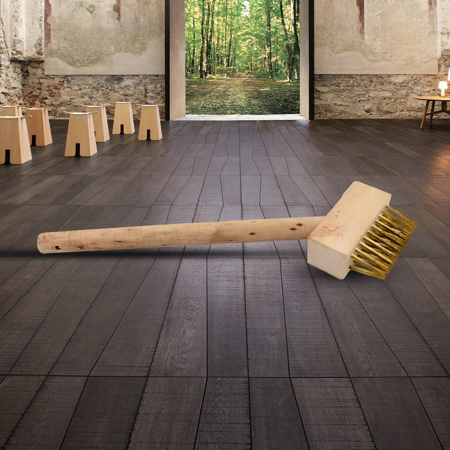 Paving Brush Wooden Block Paving Brush Patio Weed Remover Tool (1 Pc) - infinityexculsivestore.com