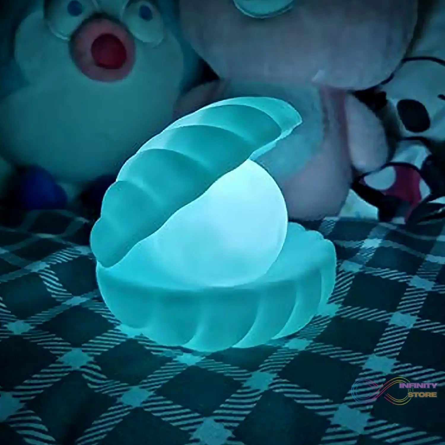 Pearl Shell Night Lamp Decorate Desk Lights Nursery Toy Lamp Led Pearl Shell Night Lights for Bedroom & Home (Small Battery Operated) - infinityexculsivestore.com