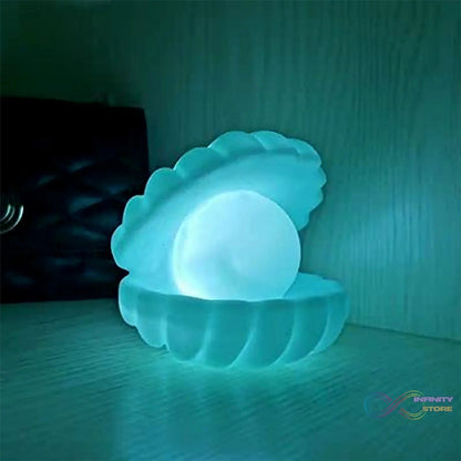 Pearl Shell Night Lamp Decorate Desk Lights Nursery Toy Lamp Led Pearl Shell Night Lights for Bedroom & Home (Small Battery Operated) - infinityexculsivestore.com