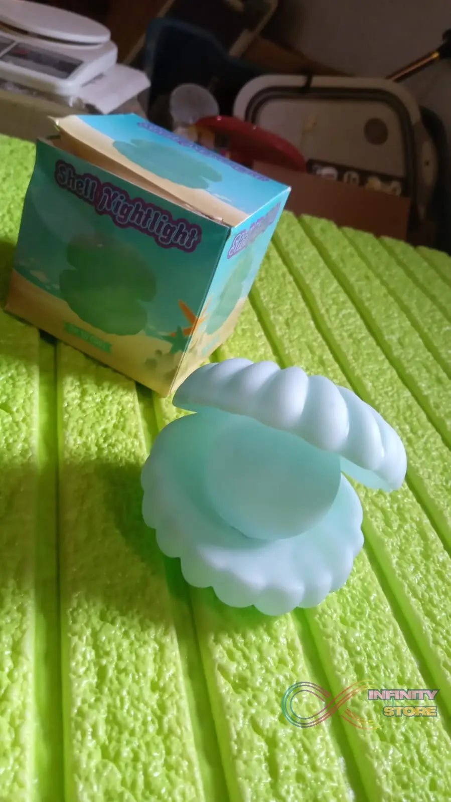 Pearl Shell Night Lamp Decorate Desk Lights Nursery Toy Lamp Led Pearl Shell Night Lights for Bedroom & Home (Small Battery Operated) - infinityexculsivestore.com