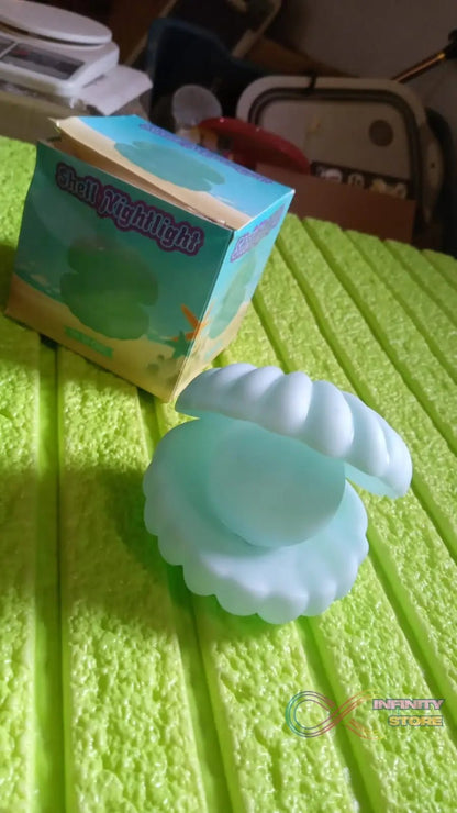 Pearl Shell Night Lamp Decorate Desk Lights Nursery Toy Lamp Led Pearl Shell Night Lights for Bedroom & Home (Small Battery Operated) - infinityexculsivestore.com