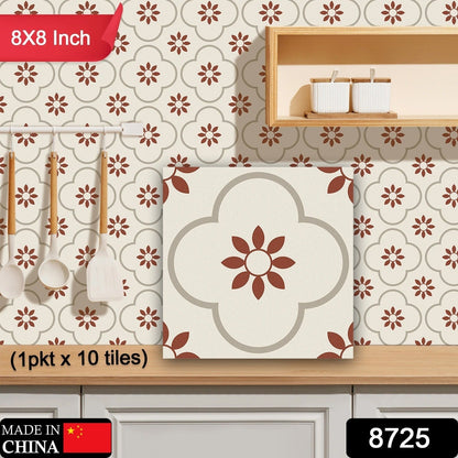 Peel and Stick Floor Tiles Kitchen / Bathroom Backsplash Sticker Detachable Waterproof DIY Tile Stickers for Wall Decoration Tiles Home Decoration (8x8 Inch / 10 Pcs Set) - infinityexculsivestore.com