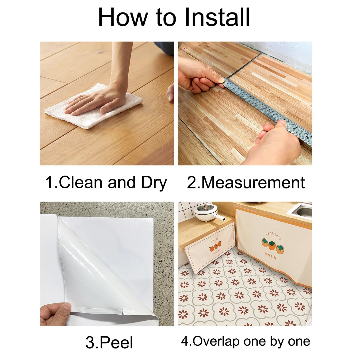 Peel and Stick Floor Tiles Kitchen / Bathroom Backsplash Sticker Detachable Waterproof DIY Tile Stickers for Wall Decoration Tiles Home Decoration (8x8 Inch / 10 Pcs Set) - infinityexculsivestore.com